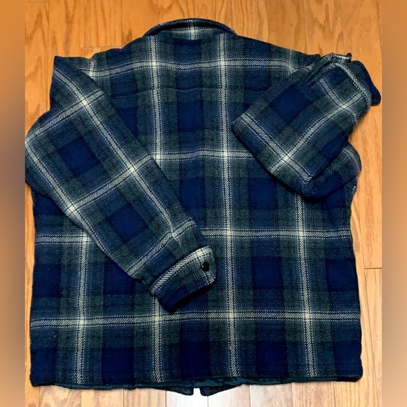 Men's XL Thinsulate Lined Wool Blend PENDLETON Blue Grey Shadow Plaid Jacket - Picture 10 of 16